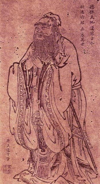 Darstellung des Konfuzius aus der Tang Dynastie
